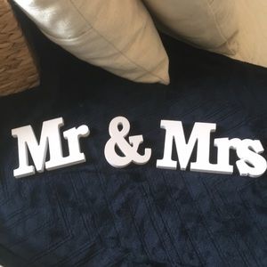 Mr. And Mrs. wooden letters. Brand new.